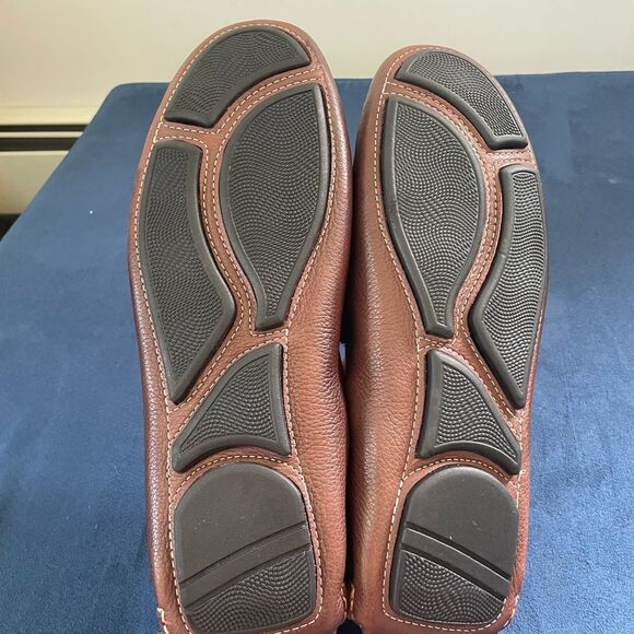 Massimo Matteo Firenze Shoes Men’s 10.5 M Brown Leather Driver Penny Loafers - Picture 7 of 9